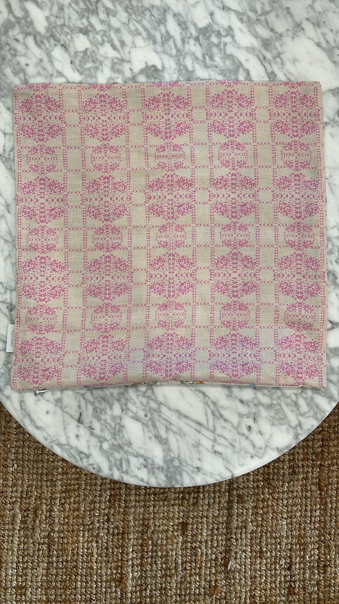 Pink Linen Cushion 45cm